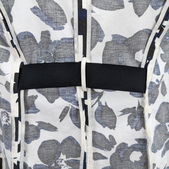 Size XS (2) Simply Vera Wang White Black Floral Formal Retro Blazer Jacket Coat - Picture 13 of 16